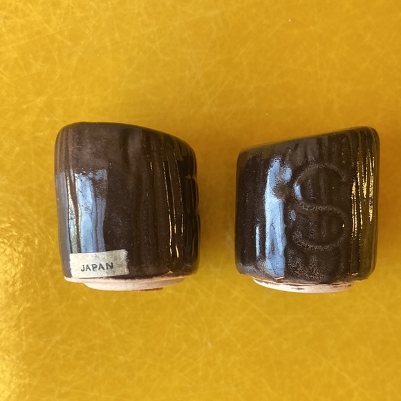 Vintage MCM Japan 2 sets of salt and pepper shakers owl figurines and trees - Picture 12 of 13